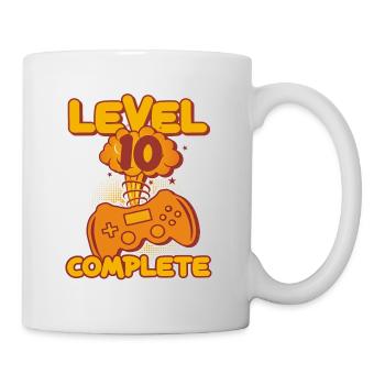 10. Geburtstag 10 Jahre Level 10 Complete - Tasse - Weiß - Rechts