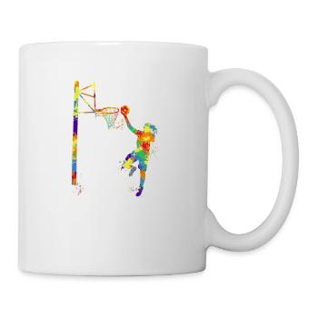 Basketball player basketball hoop team sport motif - Mug - white - Right