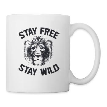 Stay Free Stay Wild Geschenkidee - Tasse - Weiß - Rechts