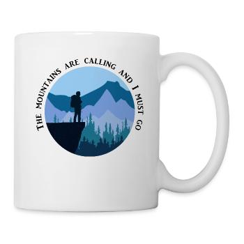 Mountains are calling - Tasse - Weiß - Rechts