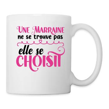 Idée cadeau marraine, future naissance, nouveau-né - Mug blanc - blanc - Droite