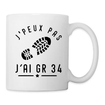 Ich kann nicht gr 34 Sport Wandertouren - Tasse - Weiß - Rechts