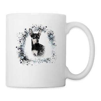 Pinscher,pinser, peinture,chien, graffiti - Mug blanc - blanc - Droite