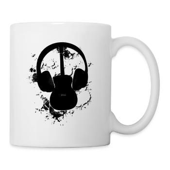 Kopfhörer Gitarre - Tasse - Weiß - Rechts