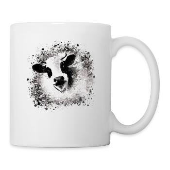 gris,vache,vache, turquoise, peinture,graffiti - Mug blanc - blanc - Droite