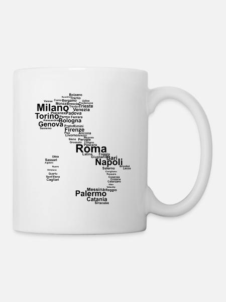 Italie Bottes Contours villes vacances voyage Rome - Mug blanc - blanc