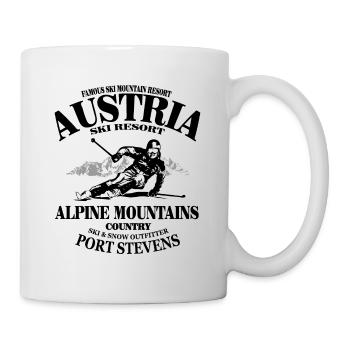 Autriche - Austria - Ski - Skier - Mug blanc - blanc - Droite