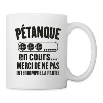Pétanque En Cours Cadeau Joueur De Pétanque - Mug blanc - blanc - Droite