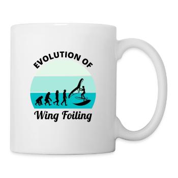 Wing Foiling Surfing Evolution Lustig - Tasse - Weiß - Rechts