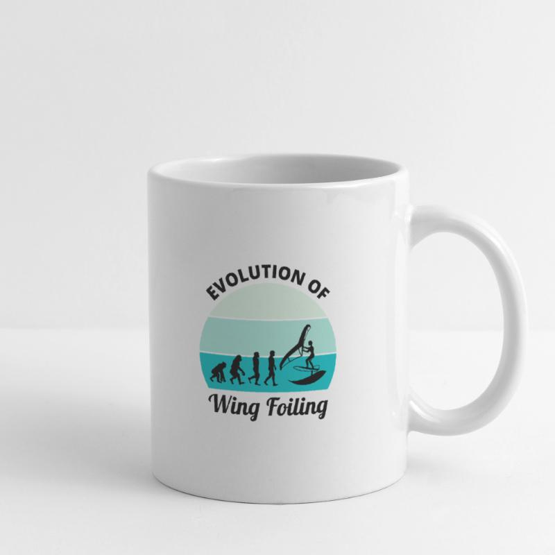 Wing Foiling Surfing Evolution Drôle Mug blanc