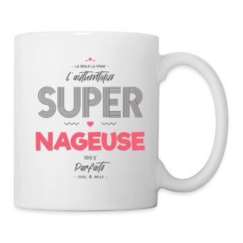 L authentique super nageuse - Mug blanc - blanc - Droite
