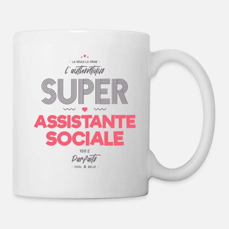 L authentique super assistante sociale - Mug blanc - blanc