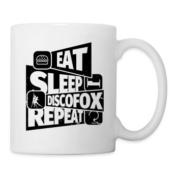 Discofox lustiger Spruch Tanzen: Eat, Sleep - Tasse - Weiß - Rechts