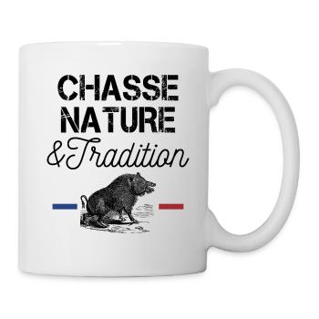 CHASSE NATURE ET TRADITION - Mug blanc - blanc - Droite