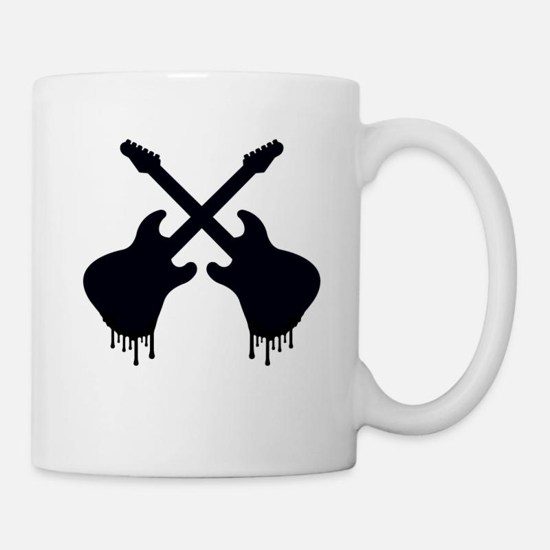 guitare électrique coulante - Mug blanc - blanc