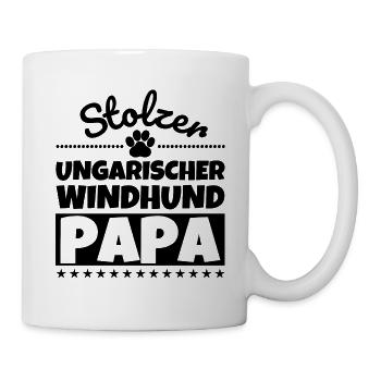 Ungarischer Windhund lustig Herrchen Hund - Tasse - Weiß - Rechts