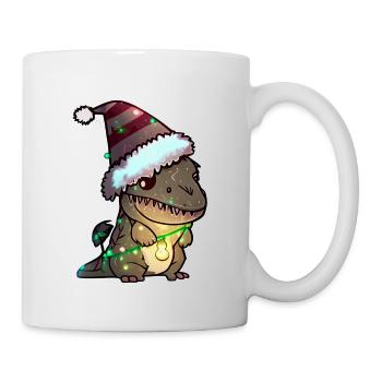 dinosaure de Noël, cadeau, - Mug blanc - blanc - Droite