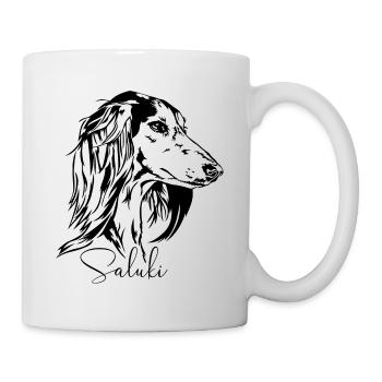 SALUKI Portrait Greyhounds Wilsigns - Mug - white - Right
