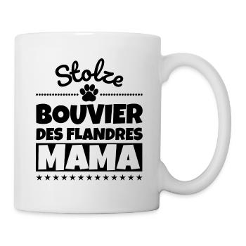 Stolze Bouvier des Flandres Mama - Tasse - Weiß - Rechts