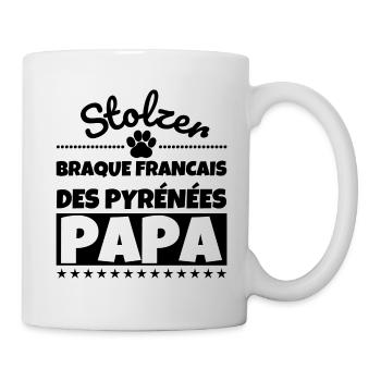 Braque Francais des Pyrénées lustig Herrchen Hund - Tasse - Weiß - Rechts