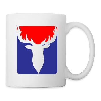 Hunter Funny Roebuck Deer Logo | Colors can be changed - Mug - white - Right