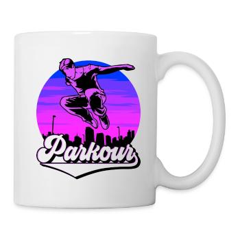 Parkour Freerunner Traceur Le Parcour parkourshirt - Mug blanc - blanc - Droite