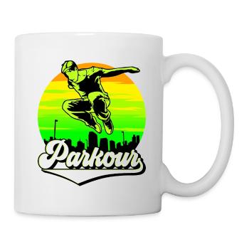 Parkour Freerunner Traceur Le Parcour parkourshirt - Mug blanc - blanc - Droite