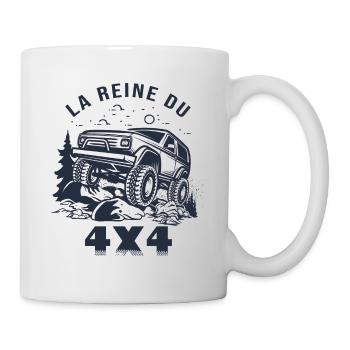 4X4 la reine du 4X4 sport automobile montagne - Mug blanc - blanc - Droite