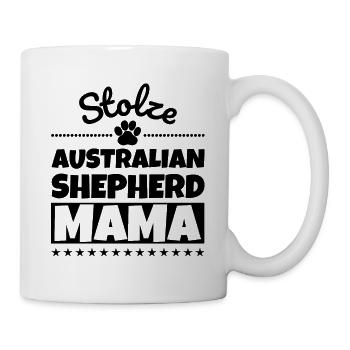Stolze Australian Shepherd Mama - Tasse - Weiß - Rechts