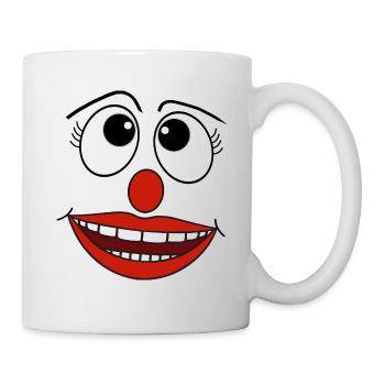 Clown Laughing Face Carnival Carnival Costume - Mug - white - Right