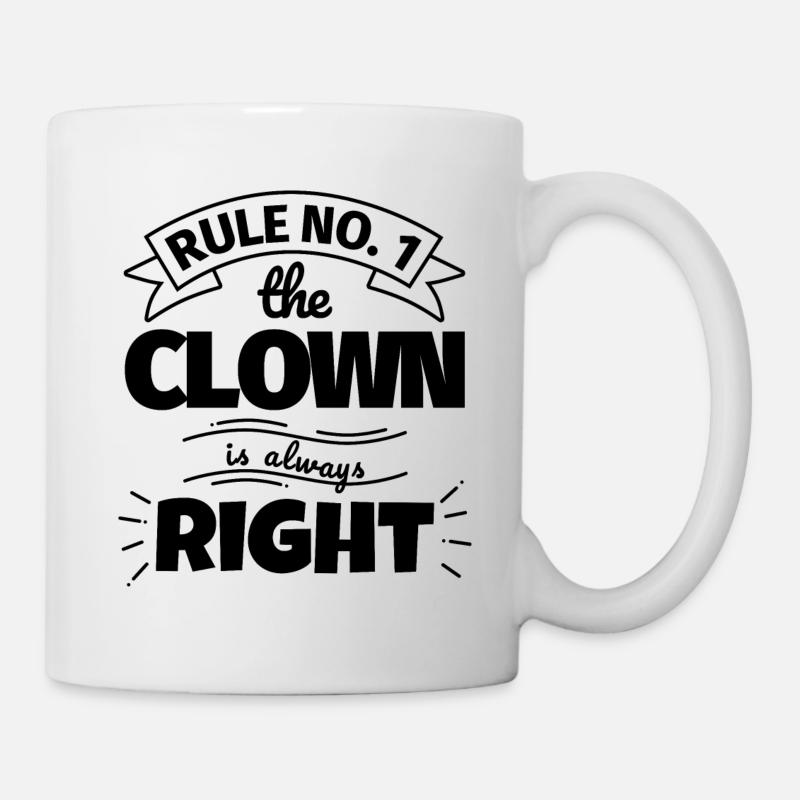 CLOWN cadeau amusant - Mug blanc - blanc