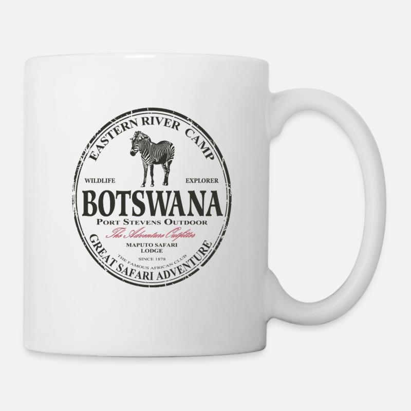 Botswana - Zebra - Tasse - Weiß
