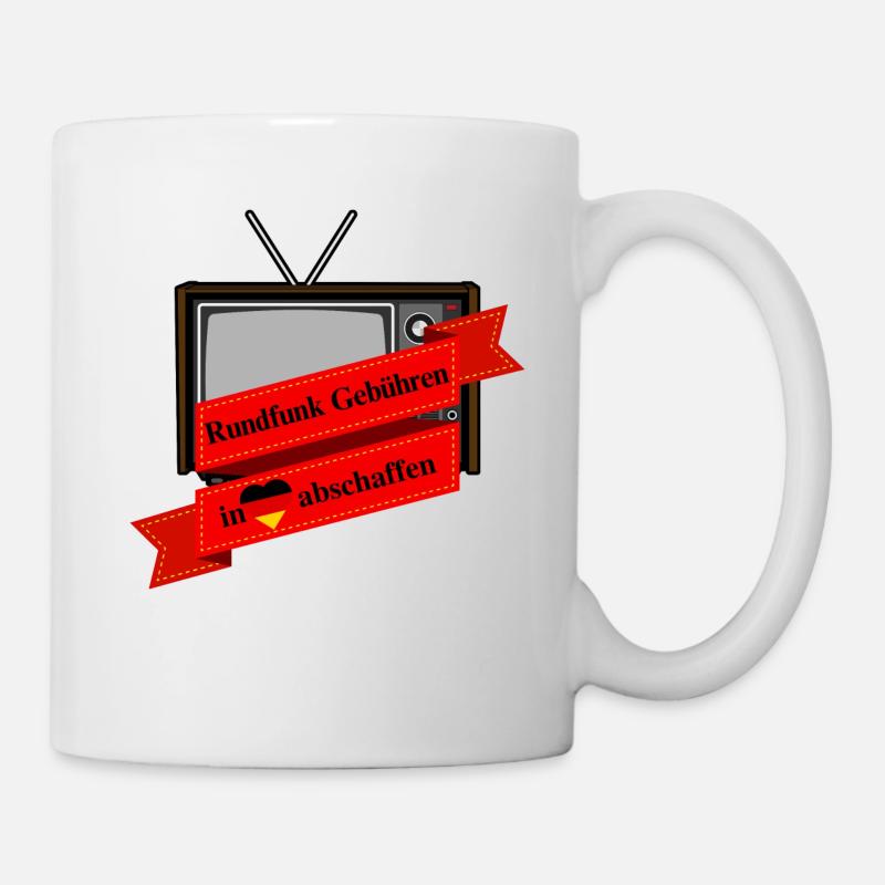 Rundfunk Gebühren in Deutschland abschaffen - Tasse - Weiß