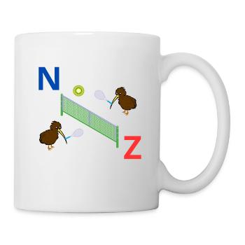 Kiwi de tennis néo-zélandais - Mug blanc - blanc - Droite