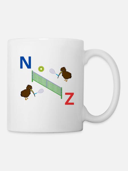 New Zealand tennis kiwi - Mug - white