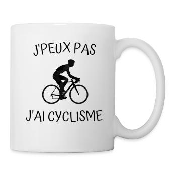 J'peux Pas J'ai Cyclisme - Cadeau Sport Humour - Mug blanc - blanc - Droite
