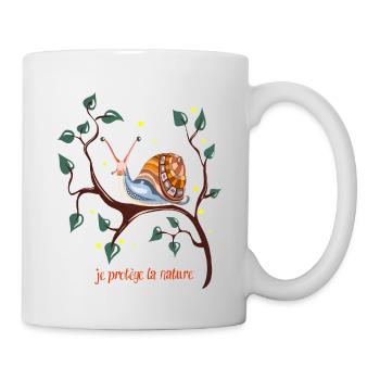 escargot - Mug blanc - blanc - Droite