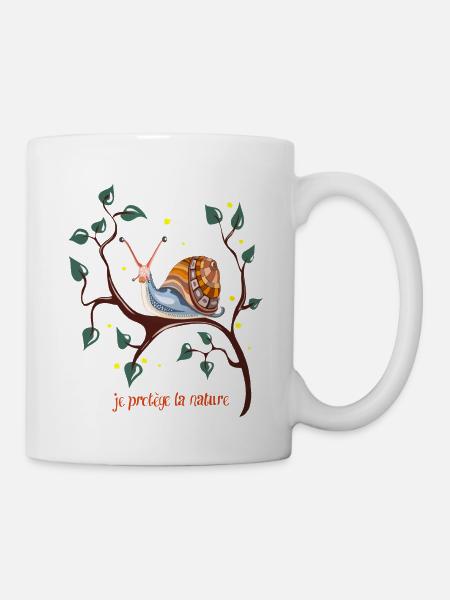 escargot - Mug blanc - blanc