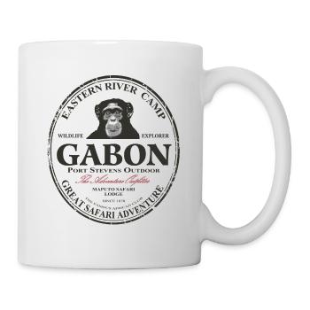 Gabon chimpanzee - Mug - white - Right