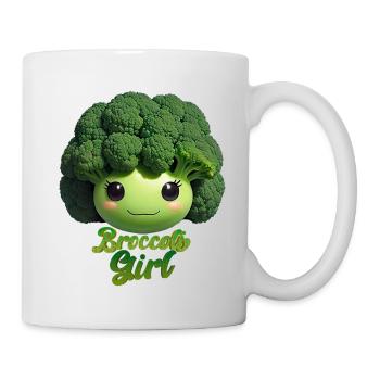 Broccoli Beauty Girl - Tasse - Weiß - Rechts