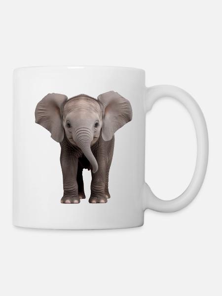 Baby Elephant Elefant - Tasse - Weiß