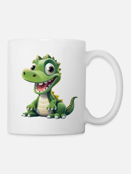 Baby Krokodil Alligator - Tasse - Weiß