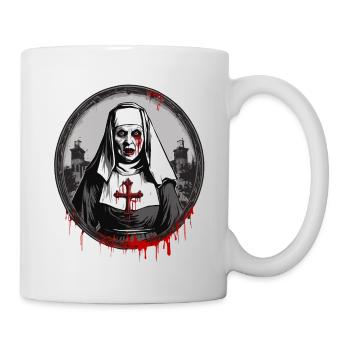 Horror Nun Halloween Creepy - Mug - white - Right