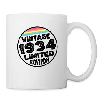 Cadeau d’anniversaire en édition limitée depuis 1934 - Mug blanc - blanc - Droite