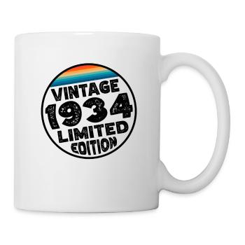 Cadeau d’anniversaire en édition limitée depuis 1934 - Mug blanc - blanc - Droite