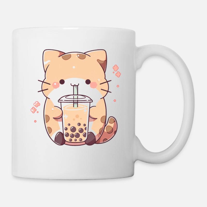 Kawaii Katze Bubble Tea Boba tea - Tasse - Weiß