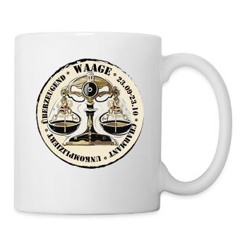 Sternzeichen Waage - Tasse - Weiß - Rechts