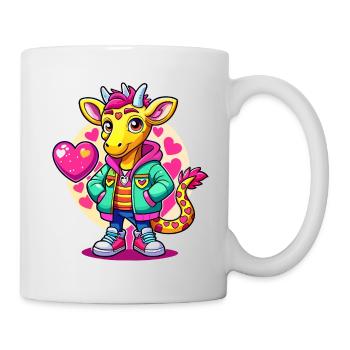 Parade de girafe : girafe cool - Mug blanc - blanc - Droite