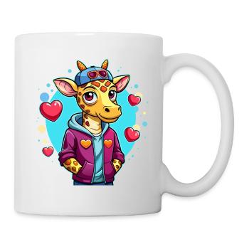 Parade de girafe : girafe cool - Mug blanc - blanc - Droite