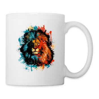 Zodiac Horoscope Lion's Head Leo - Mug - white - Right